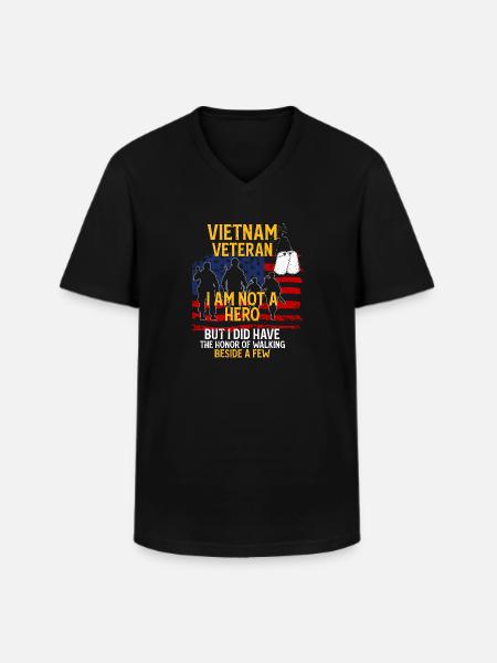 Vietnam Veteran - Men's V-Neck T-Shirt - black
