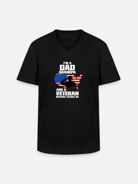 Vietnam Veteran - Men's V-Neck T-Shirt - black