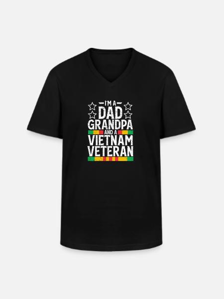 Vietnam Veteran - Men's V-Neck T-Shirt - black