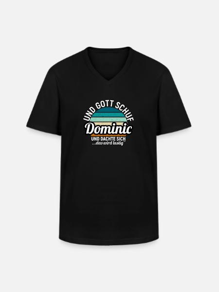Eberhard - Männer-T-Shirt mit V-Ausschnitt - Schwarz