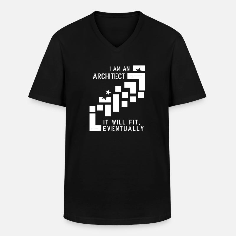 Architect - Männer-T-Shirt mit V-Ausschnitt - Schwarz