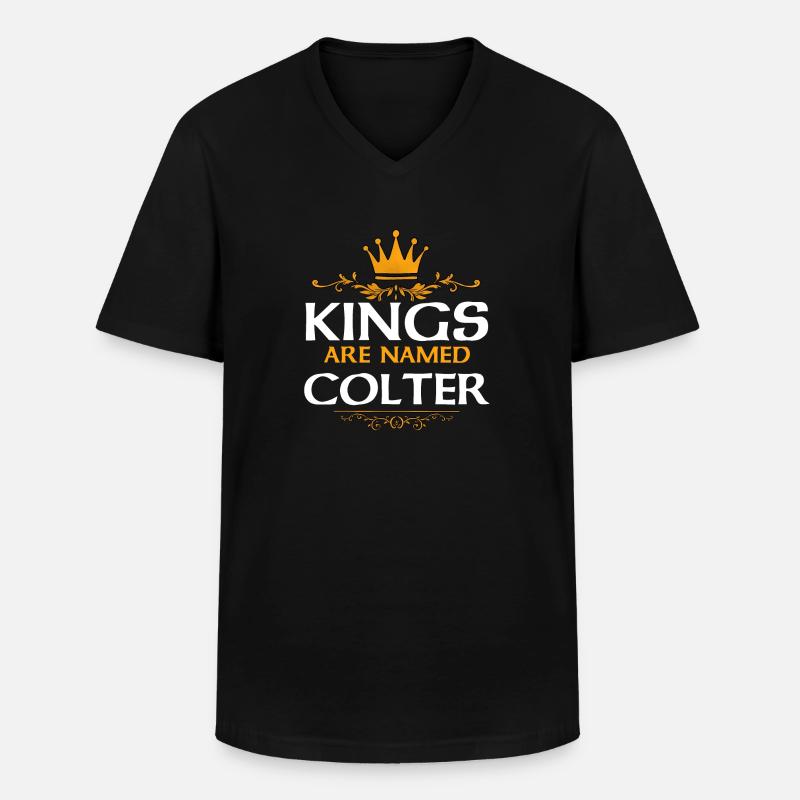Colter - Männer-T-Shirt mit V-Ausschnitt - Schwarz