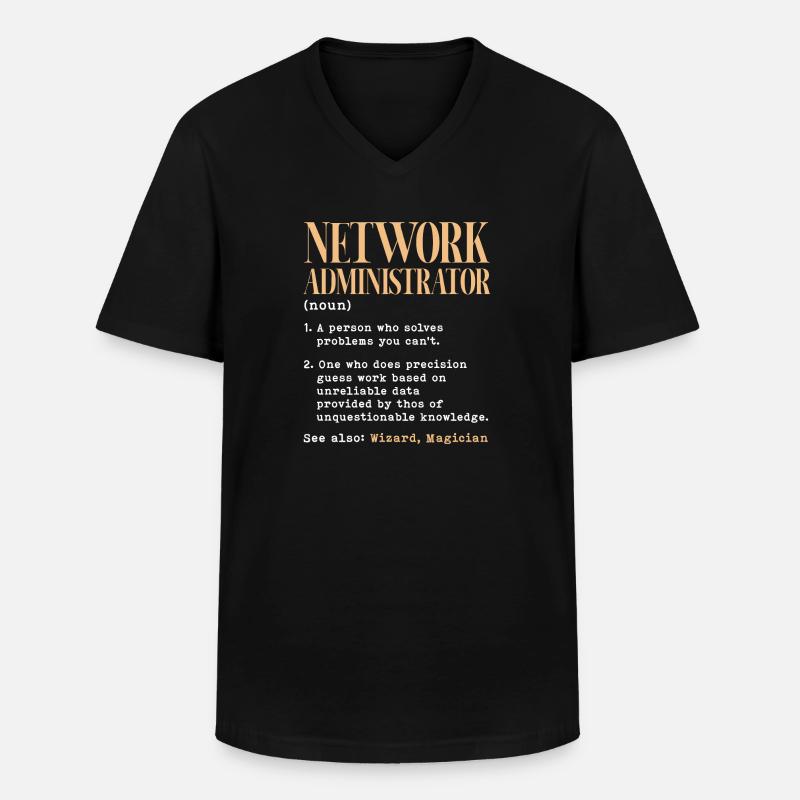 Network administrator Definition - Männer-T-Shirt mit V-Ausschnitt - Schwarz