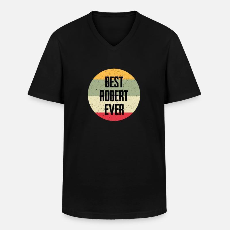 Best Robert Ever - Männer-T-Shirt mit V-Ausschnitt - Schwarz