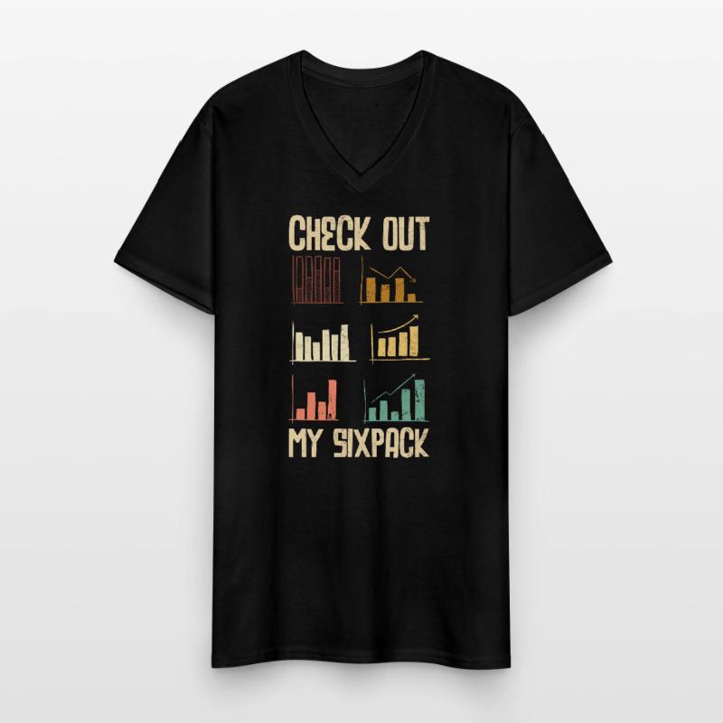 Datenanalytik Data Engineering Check Out My 6 Pack Männer-T-Shirt mit V-Ausschnitt