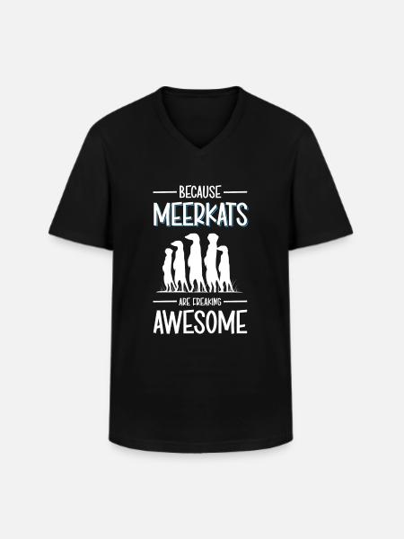 Les suricates sont drôles - T-shirt col V Homme - noir