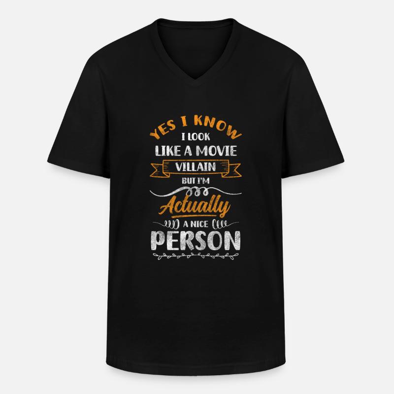 Introvert Nerd Quiet Single - Men's V-Neck T-Shirt - black