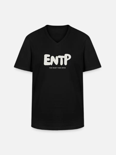 ENTP MBTI Myers Briggs personlighed - Klassisk herre T-shirt med V-udskæring - sort