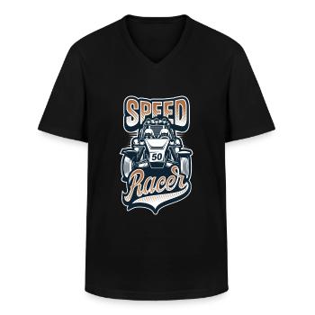 Autorennen - Rennwagen - Sportwagen - Männer-T-Shirt mit V-Ausschnitt - Schwarz - Vorne - AI Model Male 178 dark (178cm)