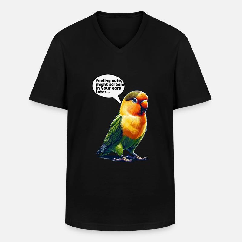 Turteltäubchen lustig - Männer-T-Shirt mit V-Ausschnitt - Schwarz