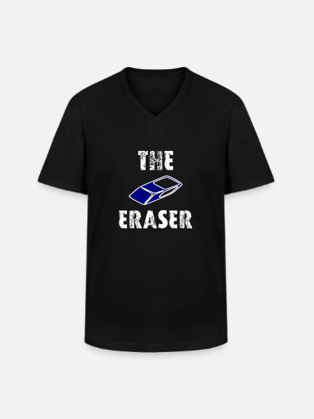 The Eraser - Men's V-Neck T-Shirt - black