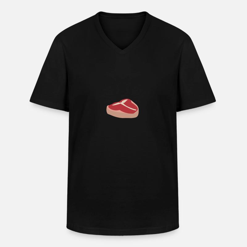 Fleisch - Männer-T-Shirt mit V-Ausschnitt - Schwarz