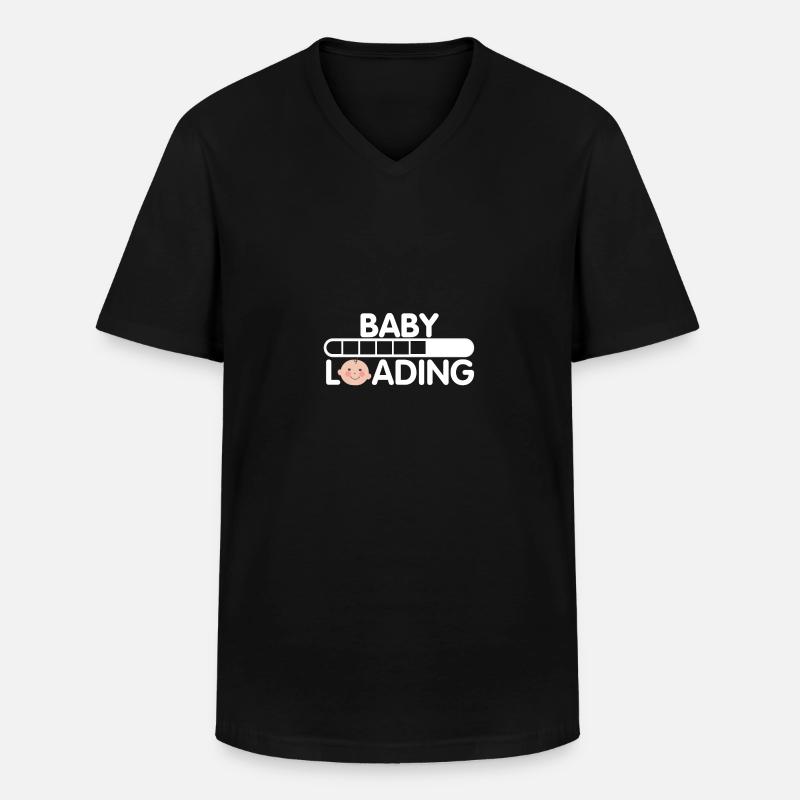 Baby is loading - Men's V-Neck T-Shirt - black