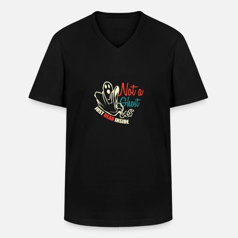 not a ghost - Männer-T-Shirt mit V-Ausschnitt - Schwarz