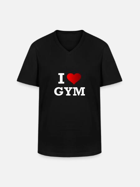 J'AIME GYM - T-shirt col V Homme - noir