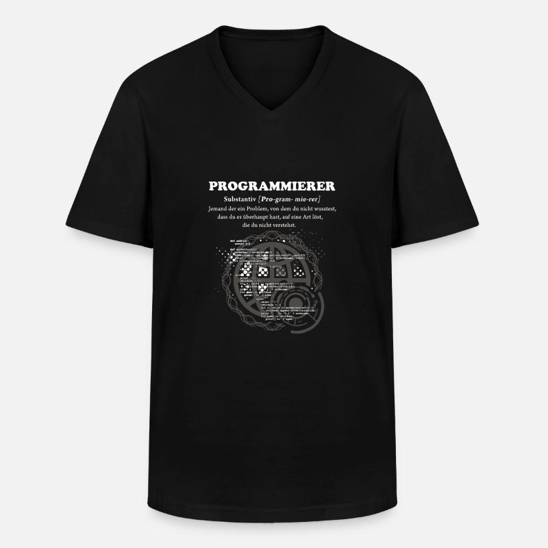 Programmierer Duden - Männer-T-Shirt mit V-Ausschnitt - Schwarz