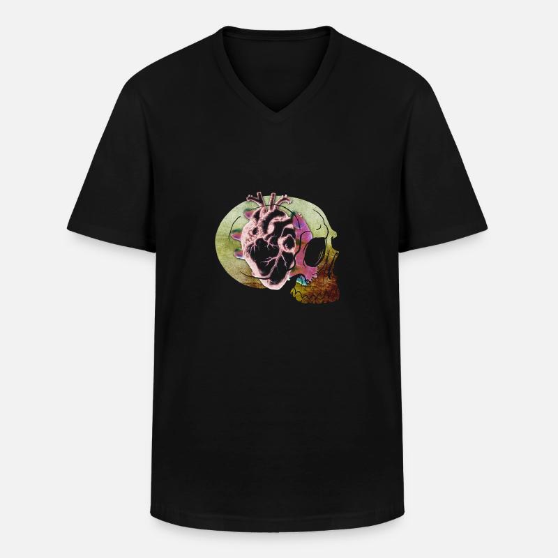 Headbleed - Männer-T-Shirt mit V-Ausschnitt - Schwarz