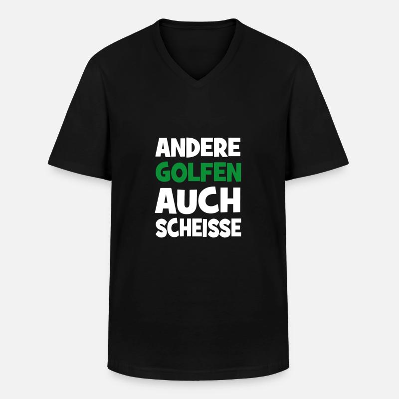 Golf - Männer-T-Shirt mit V-Ausschnitt - Schwarz