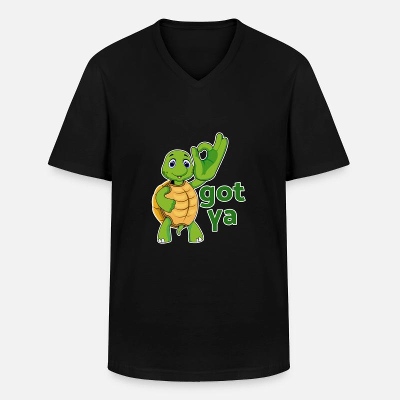 turtle turtle testudines toad - Men's V-Neck T-Shirt - black