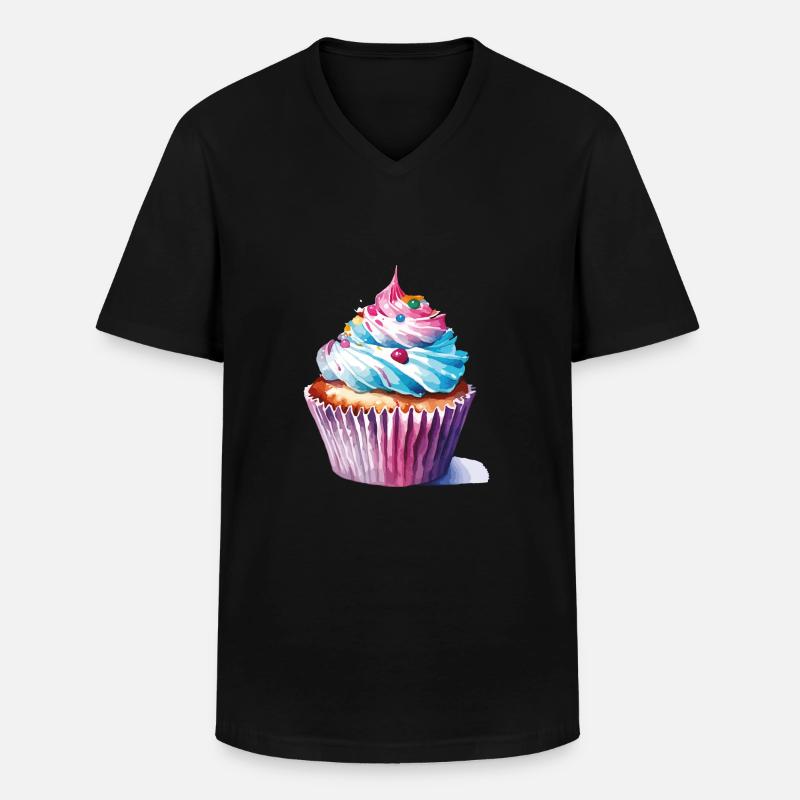 cupcake 2 2 - Männer-T-Shirt mit V-Ausschnitt - Schwarz