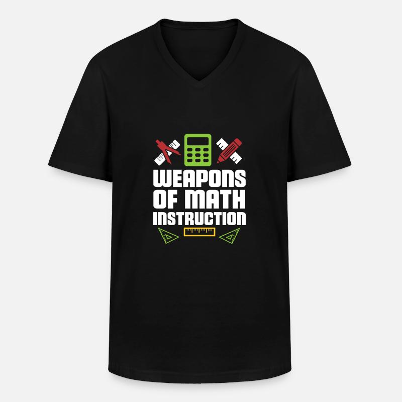 Math professeur de mathématiques - T-shirt col V Homme - noir