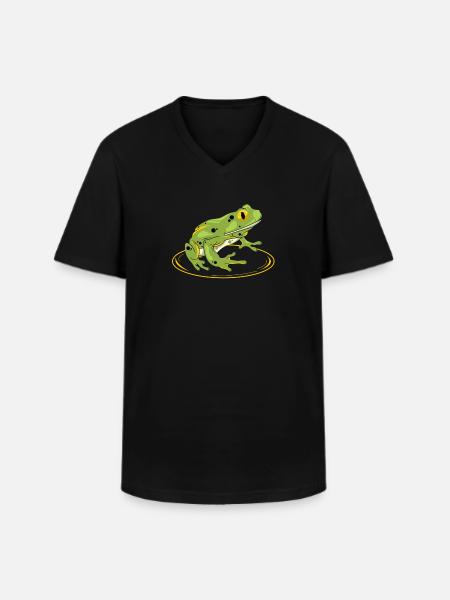 Frog - frog - toad - Men's V-Neck T-Shirt - black