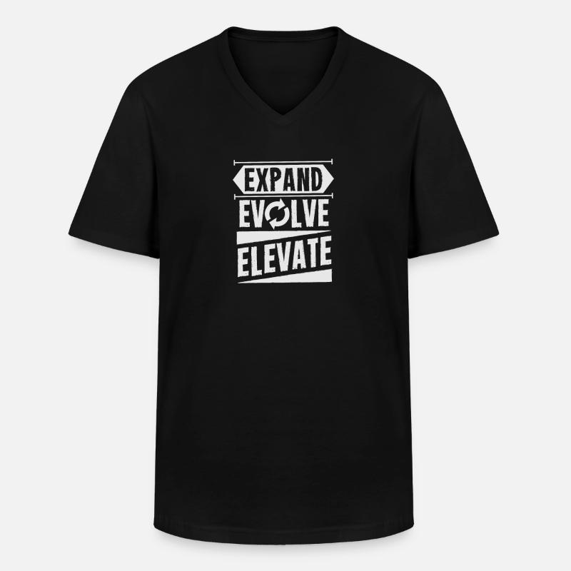 Expand - Evolve - Elevate - Men's V-Neck T-Shirt - black