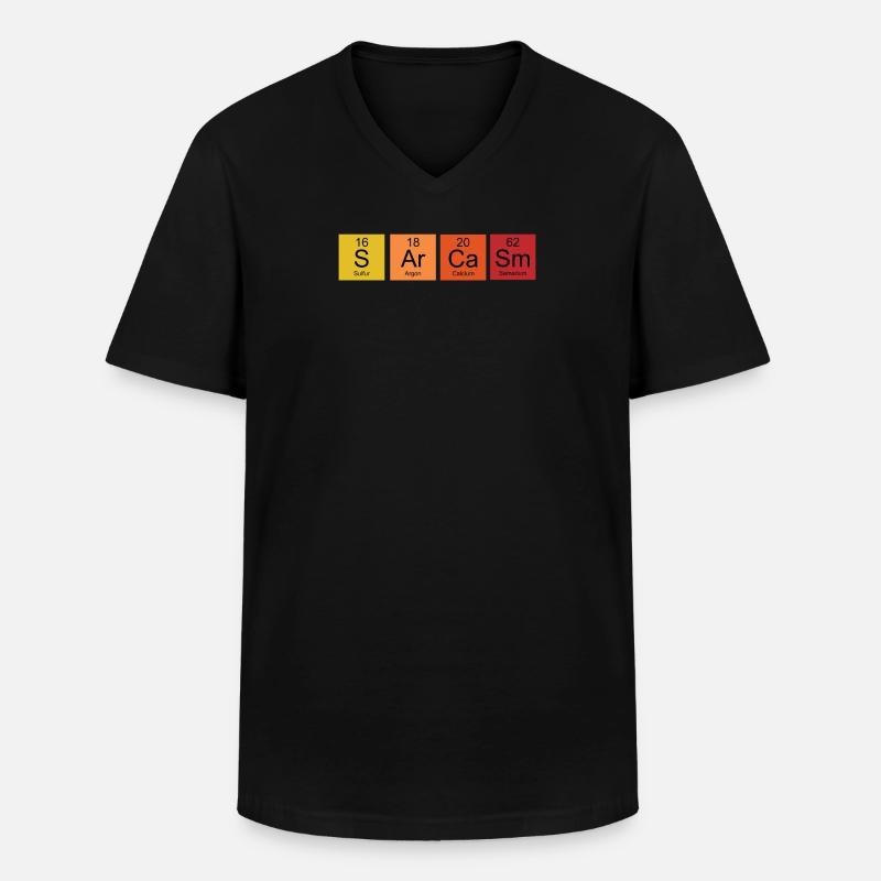 Retro Periodensystem Sarkasmus - Männer-T-Shirt mit V-Ausschnitt - Schwarz