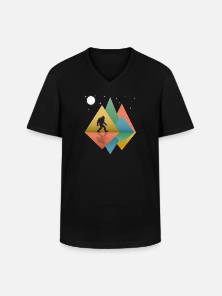 Bigfoot Retro - Men's V-Neck T-Shirt - black