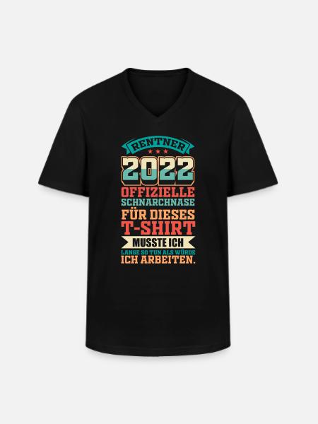 Rentner - Männer-T-Shirt mit V-Ausschnitt - Schwarz