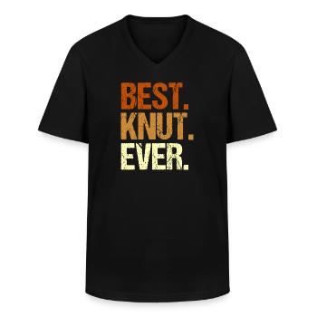 Knut - Männer-T-Shirt mit V-Ausschnitt - Schwarz - Vorne - AI Model Male 178 dark (178cm)