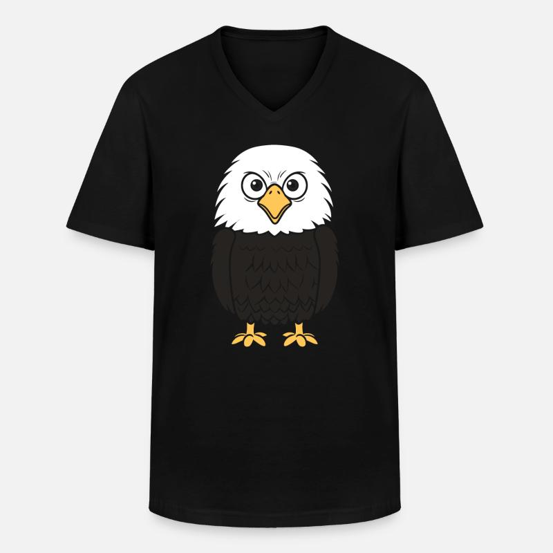 Adler-Vogel - Männer-T-Shirt mit V-Ausschnitt - Schwarz