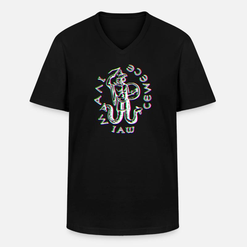 Fehlerhaftes Abraxas-Symbol - Männer-T-Shirt mit V-Ausschnitt - Schwarz