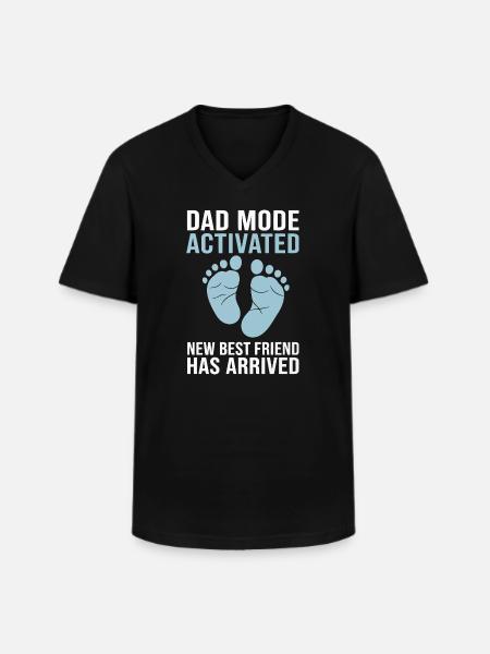 Dad Mode Aktiviert Babyankunft - Männer-T-Shirt mit V-Ausschnitt - Schwarz