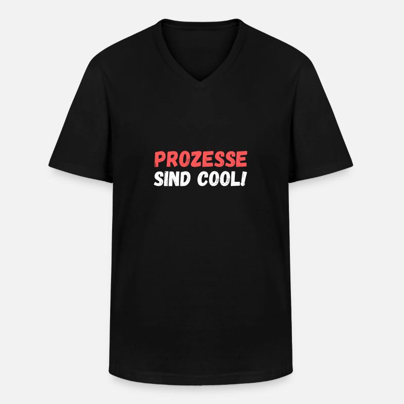 Prozesse sind cool - Männer-T-Shirt mit V-Ausschnitt - Schwarz