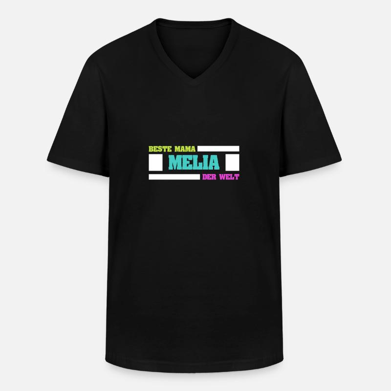 Mutter Melia - Männer-T-Shirt mit V-Ausschnitt - Schwarz