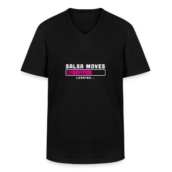Salsa moves funny salsa dancer gift - Men's V-Neck T-Shirt - black - Front - AI Model Male 178 dark (178cm)