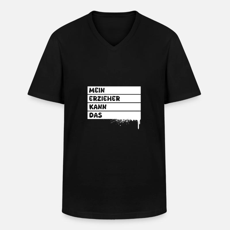 Beruf Erzieher - Männer-T-Shirt mit V-Ausschnitt - Schwarz