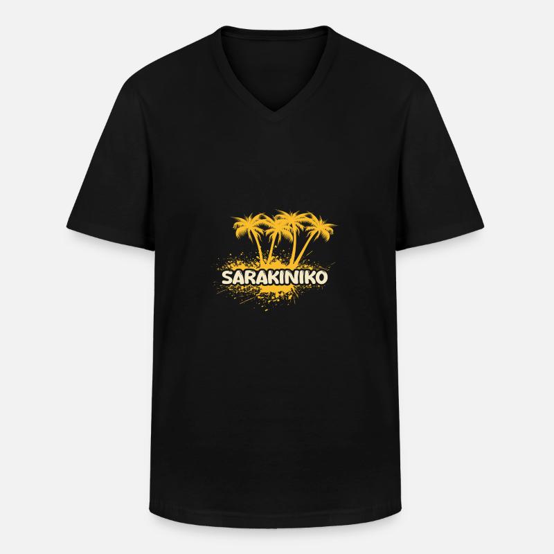 Sarakiniko als Party - Männer-T-Shirt mit V-Ausschnitt - Schwarz