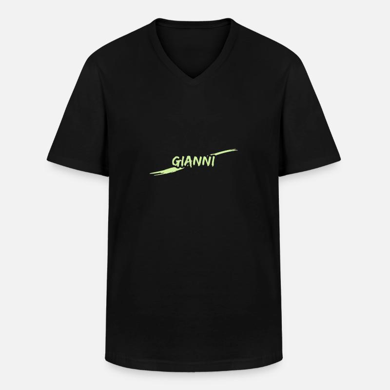 Gianni als Gianni - Männer-T-Shirt mit V-Ausschnitt - Schwarz