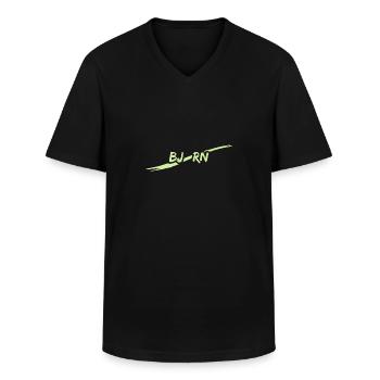 Bjoern - Männer-T-Shirt mit V-Ausschnitt - Schwarz - Vorne - AI Model Male 178 dark (178cm)