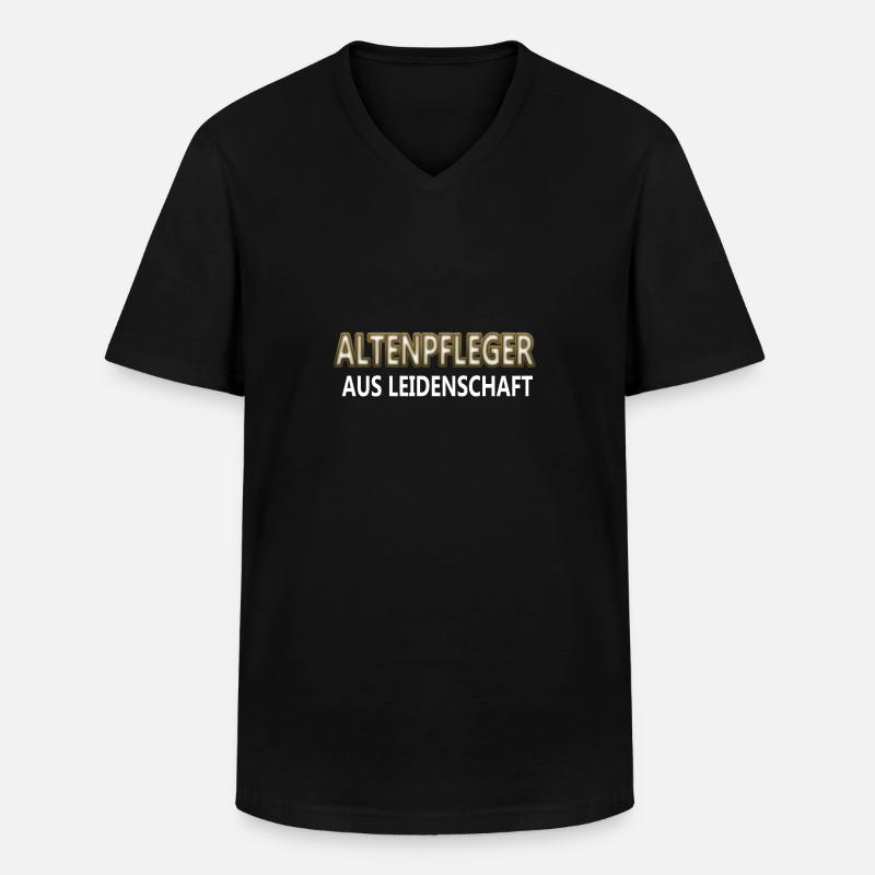 Altenpfleger - Männer-T-Shirt mit V-Ausschnitt - Schwarz