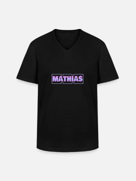Pregnancy Mathias - Men's V-Neck T-Shirt - black
