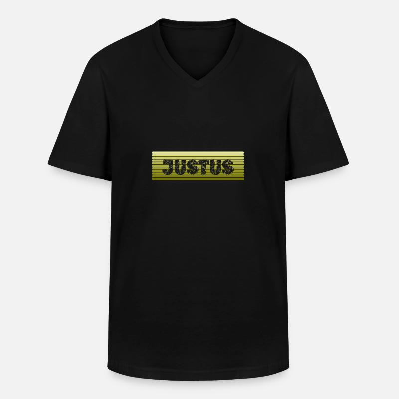 Justus als Justus - Männer-T-Shirt mit V-Ausschnitt - Schwarz