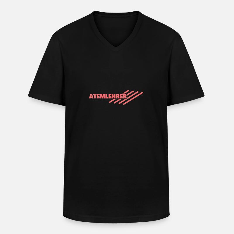 Arbeitsplatz Atemlehrer - Männer-T-Shirt mit V-Ausschnitt - Schwarz