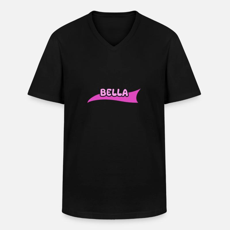 Bella as a given name - Men's V-Neck T-Shirt - black