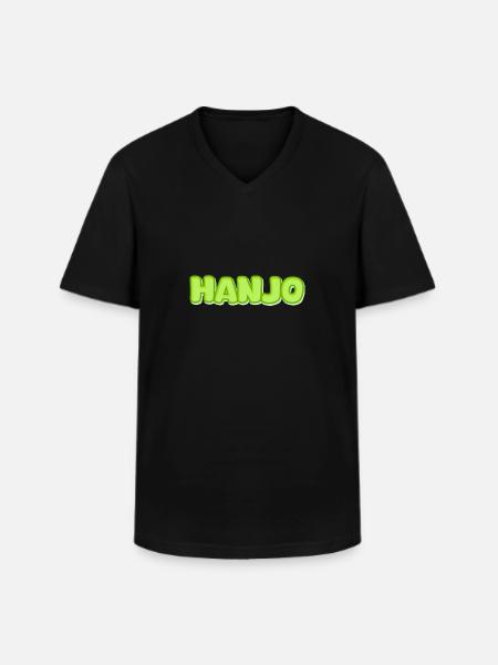 Hanjo Hanjo - T-shirt col V Homme - noir