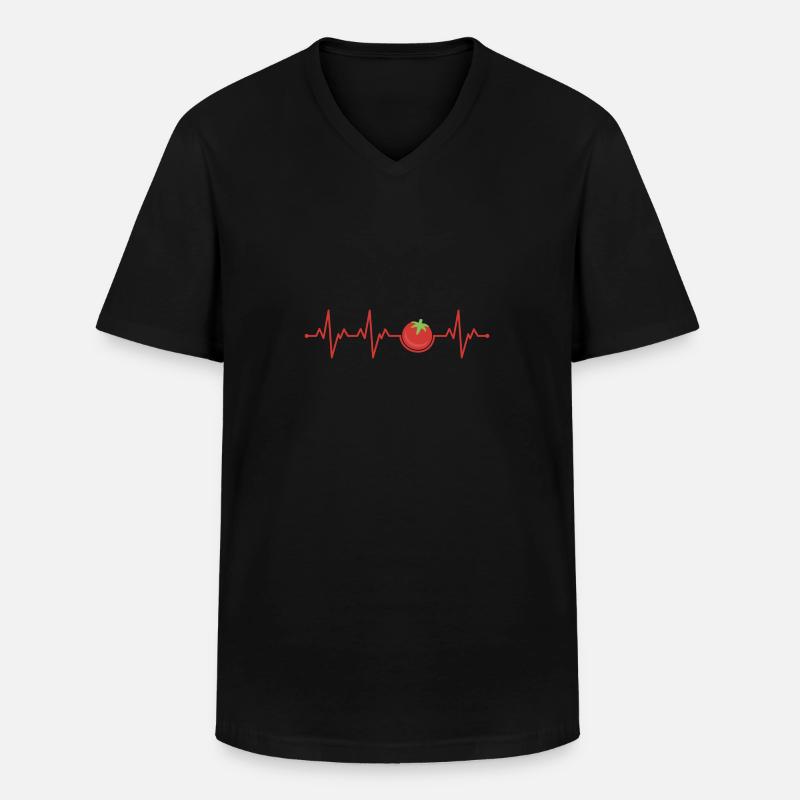 Tomate - Männer-T-Shirt mit V-Ausschnitt - Schwarz