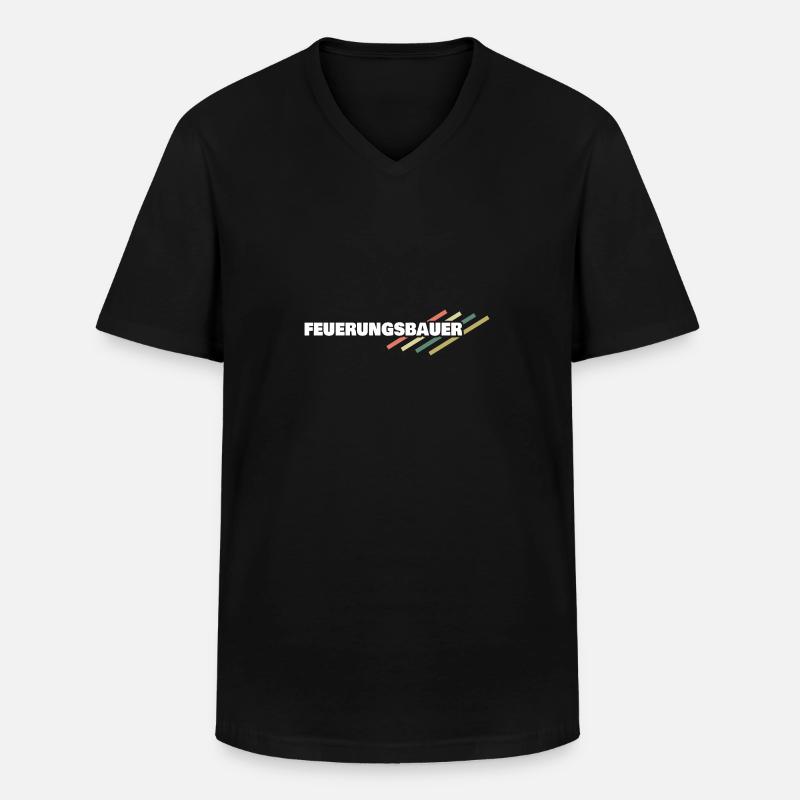 Feuerungsbauer als Arbeitsplatz - Männer-T-Shirt mit V-Ausschnitt - Schwarz