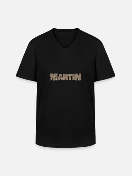 Martin Martin - Men's V-Neck T-Shirt - black